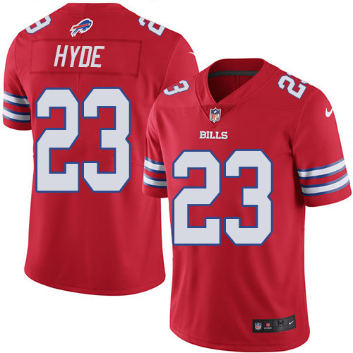 Nike Bills #23 Micah Hyde Red Men's Stitched NFL Limited Rush Jersey - Click Image to Close